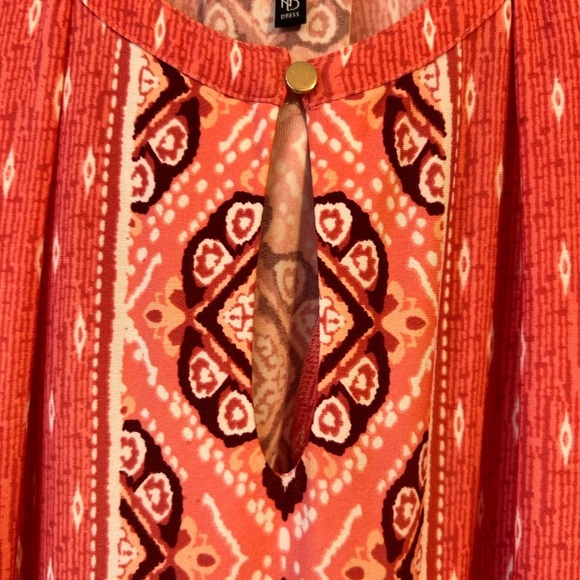 Women’s‎ 2X new directions curvy Sleeveless Red Patterned Dress. NWOT - Picture 7 of 9